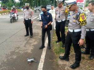 Satlantas Polresta Tangerang Uji Coba Tilang Elektronik Gunakan Drone