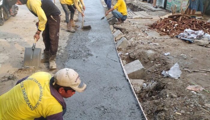 Dinas PUPR Kota Tangerang Telah Rampungkan Proyek Pelebaran Jalan Irigasi Sipon