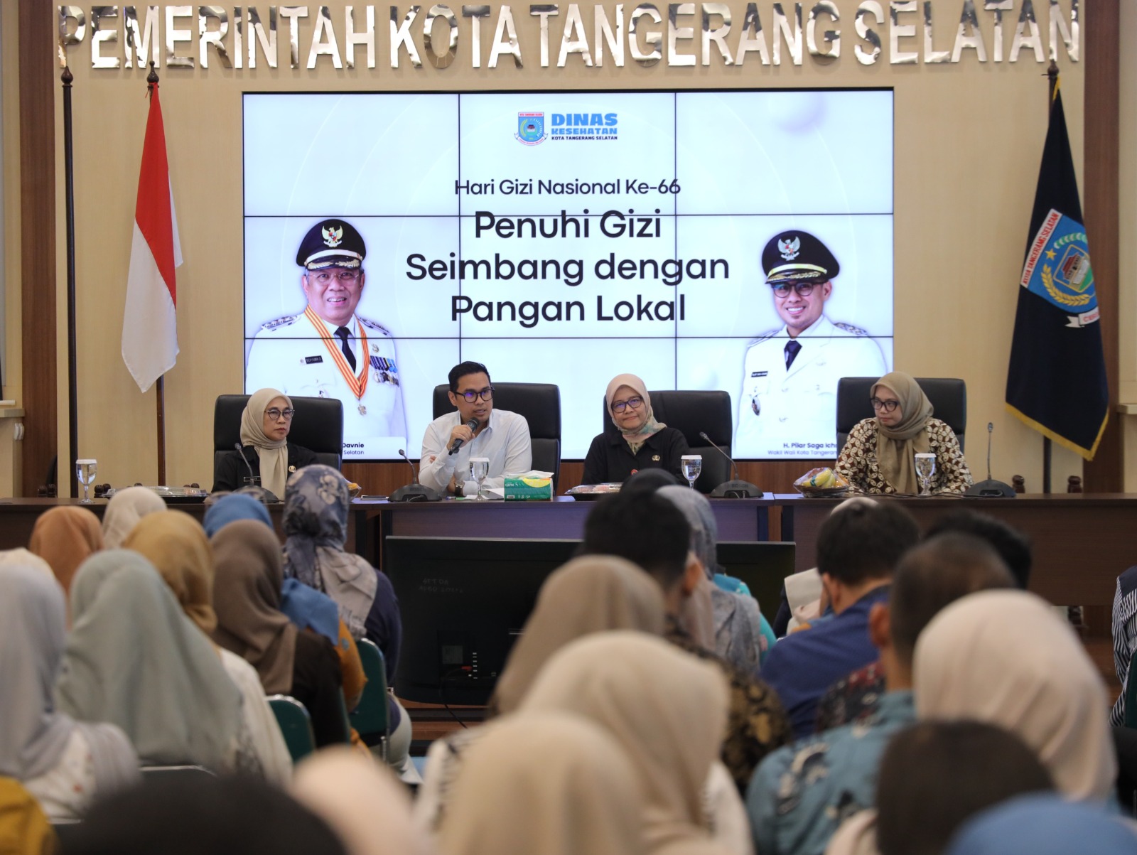 Kegiatan peringatan Hari Gizi Nasional ke-66 di Aula Blandongan, Puspemkot Tangsel.