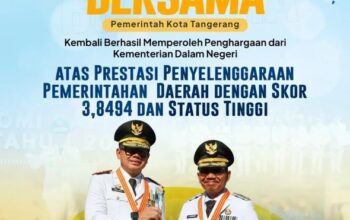 Pemkot Tangerang Kembali Raih Penghargaan Predikat Kinerja Tinggi dari Kemendagri
