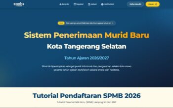 PRA SPMB 2026 Resmi Dibuka, Tangsel Siapkan 9.976 Kuota SMP Negeri